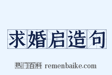 求婚启造句是什么意思的图片